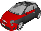 Fiat 500C Abarth (2014) 3D Model preview