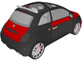 Fiat 500C Abarth (2014) 3D Model