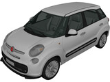 Fiat 500L (2013) 3D Model preview