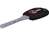Fiat Car Key 3D Model preview