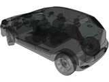 Fiat Punto 5-Door (2012) 3D Model