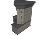 Fireplace Stone 3D Model preview