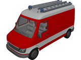 Firetruck Small 3D Model preview