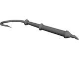 Fishing Fly, Hook and Feathers 3D Model preview