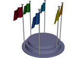 Flags 3D Model preview