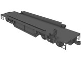 Flat Bed Train Carriage 3D Model