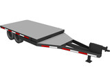 Flatbed Trailer 3D Model preview