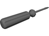 Flathead Screw Driver 3D Model preview