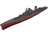 Fletcher Class Destroyer 3D Model preview