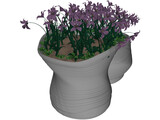Flower Bed with Flowers 3D Model