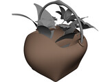 Flowers Basket 3D Model preview