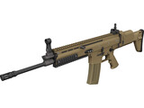 FN SCAR Mark16 N091210 Gun 3D Model preview