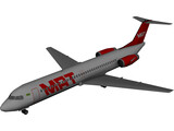 Fokker 100 TAM Brasil 3D Model preview