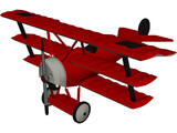 Fokker Dr.I Dreidecker Triplane 3D Model preview