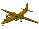 Fokker F27 Friendship 3D Model preview