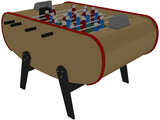 Foosball Table 3D Model