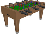 Foosball Table 3D Model preview