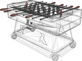 Foosball Table 3D Model