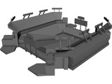 Football Stadium 3D Model preview