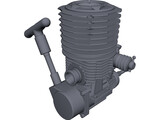 Force .38CNC Nitro Engine 3D Model preview