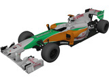 Force India VJM03 F1 (2010) 3D Model preview