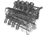 Ford 6L V8 Motor 3D Model