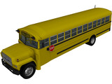 Ford B-700 Thomas Conventional School Bus (1984) 3D Model preview