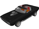 Ford Capri Muscle Car 3D Model preview