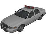 Ford Crown Victoria NYPD Police Interceptor 3D Model preview