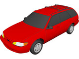 Ford Escort Wagon (1995) 3D Model preview