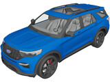 Ford Explorer ST (2020) 3D Model preview