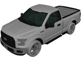 Ford F-150 Regular Cab XL (2014) 3D Model preview