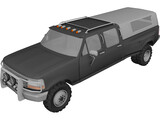 Ford F-350 Crew Cab 3D Model preview