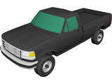 Ford F-350 Pickup (1993) 3D Model preview