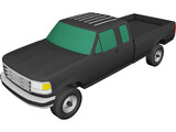 Ford F-350 Pickup Extended Cab (1993) 3D Model preview
