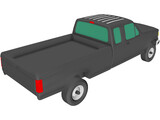 Ford F-350 Pickup Extended Cab (1993) 3D Model