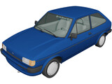 Ford Fiesta (1983) 3D Model preview