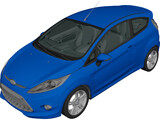 Ford Fiesta Zetec S (2009) 3D Model preview