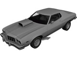 Ford Gran Torino (1973) 3D Model preview