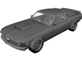 Ford Mustang BOSS 429 (1970) 3D Model preview