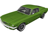 Ford Mustang Bullit (1967) 3D Model preview