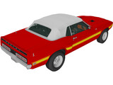 Ford Mustang GT500 Shelby Convertible (1969) 3D Model