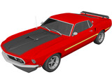 Ford Mustang Mach 1 (1969) 3D Model preview