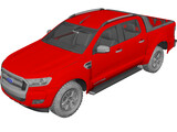 Ford Ranger Pickup (2015) 3D Model preview