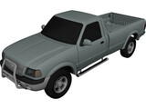 Ford Ranger Regular Cab (2001) 3D Model preview
