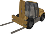 Forklift Heavy Duty Industrial 3D Model preview