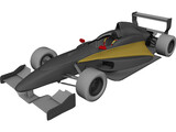Formula 2000 Racing Car 3D Model preview