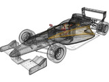 Formula 2000 Racing Car 3D Model