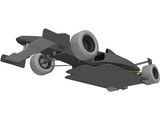 Formula 2000 Racing Car 3D Model
