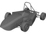 Formula SAE Prototype Car 3D Model preview